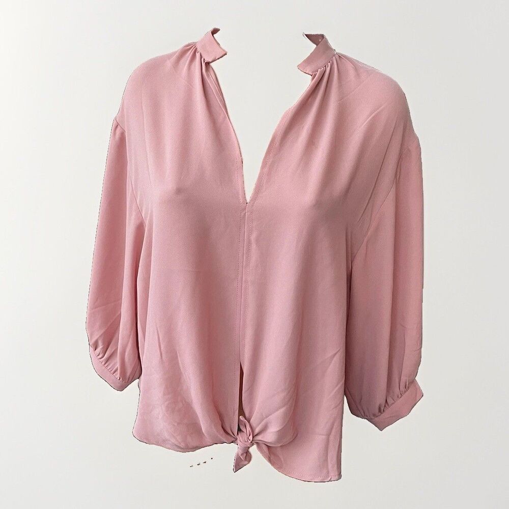 Habitual Pink Blouse Size S NWT V-Neck Blouson Top Shirt